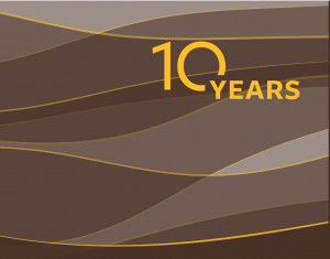 10 Years celebration graphic