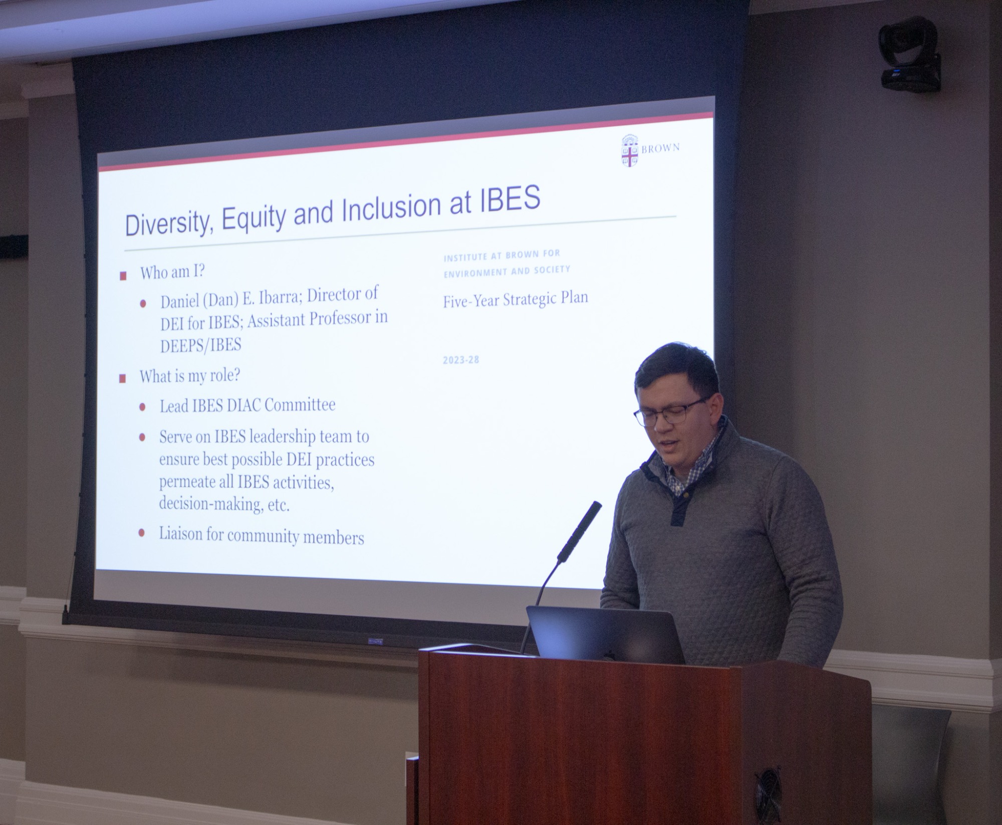 dan ibarra presenting on DEI