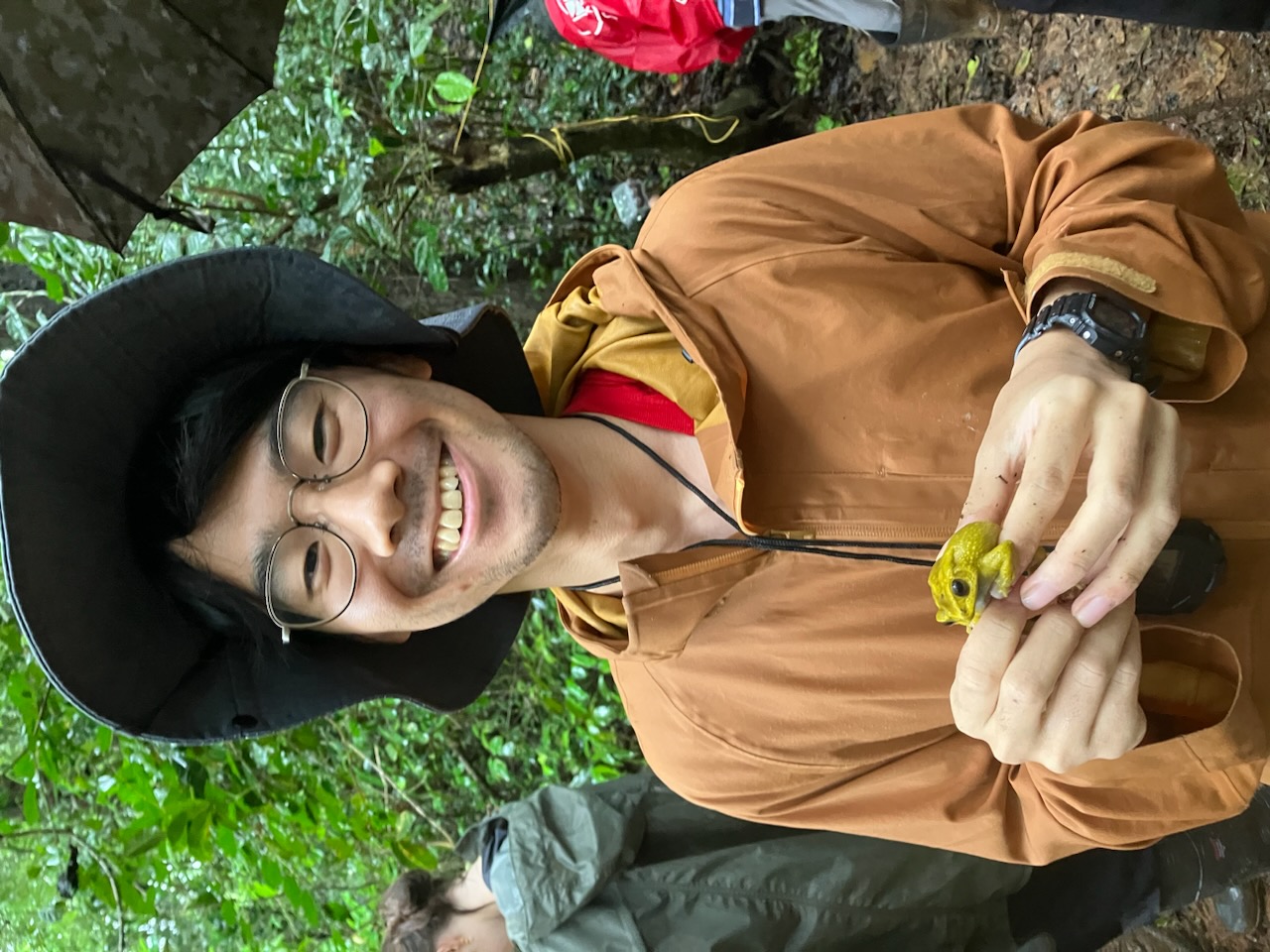 Yajima holding a toad