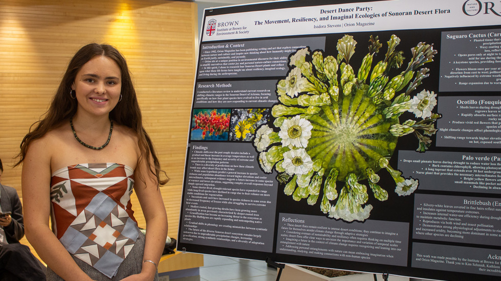 ENVS concentrator Isidora Stevens presents her poster: Desert Dance Party