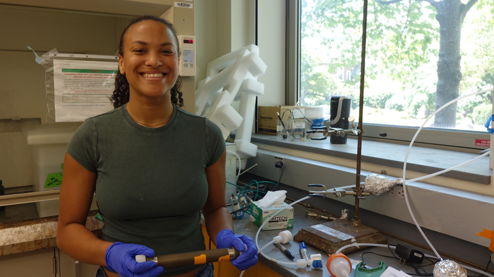 Liza Marcus in the lab