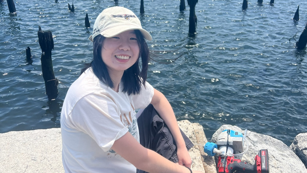 Brown undergrad Claire Xu onsite