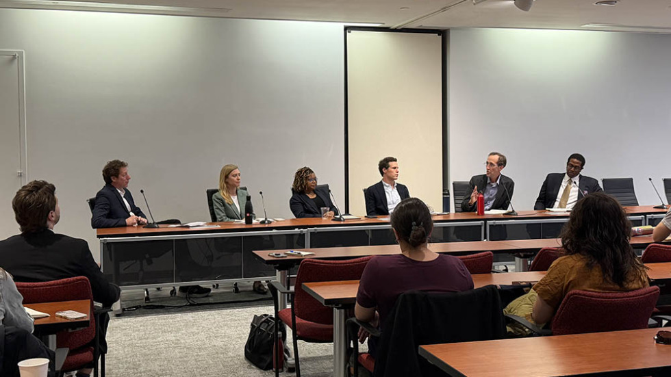 Timmons speaks on panel