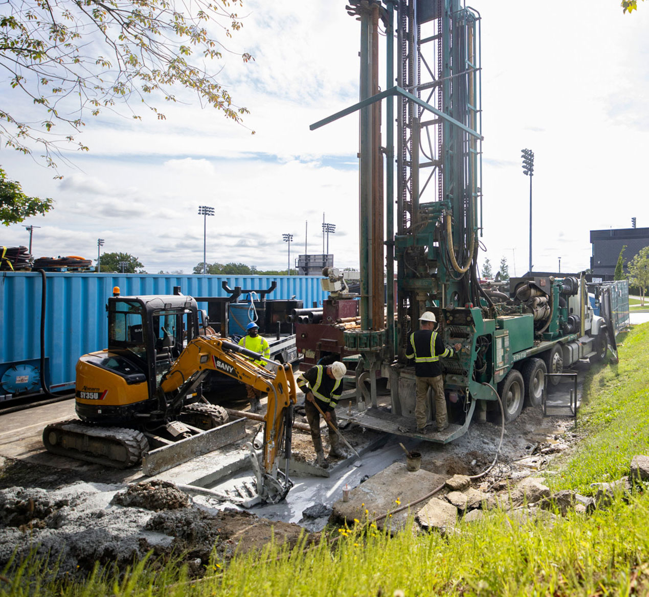 One of three campus locations chosen as sites for geothermal test-wells.