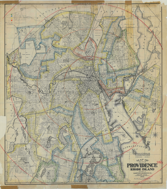 Bank map from 1930s