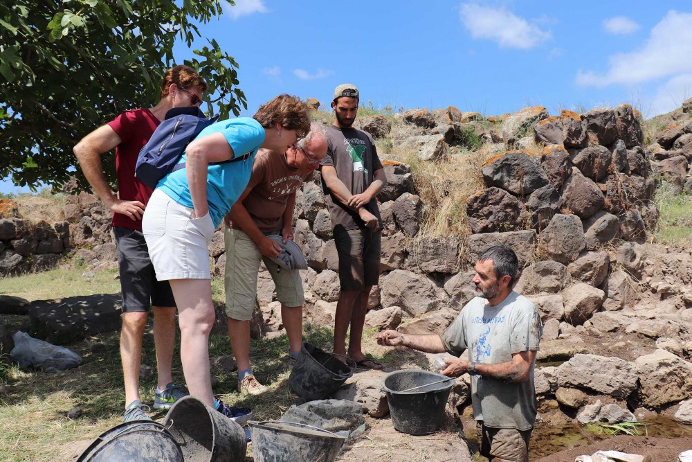 Christina Paxson visits Sardinia site